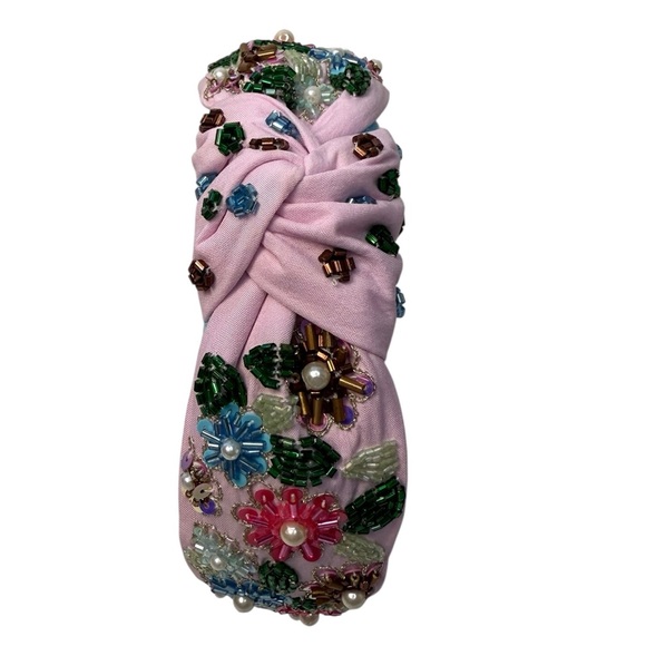 274. The Spring Flowers Beaded Headband - Picture 4 of 4